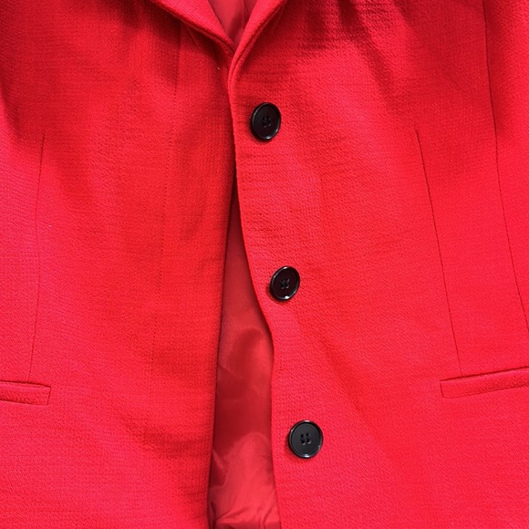 🔥🔥🔥NEW Ann Taylor Red Wool-Blended Blazer Jacket - Picture 3 of 7